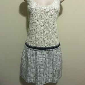 Rebecca Taylor Floral Lace Plaid Dress 2